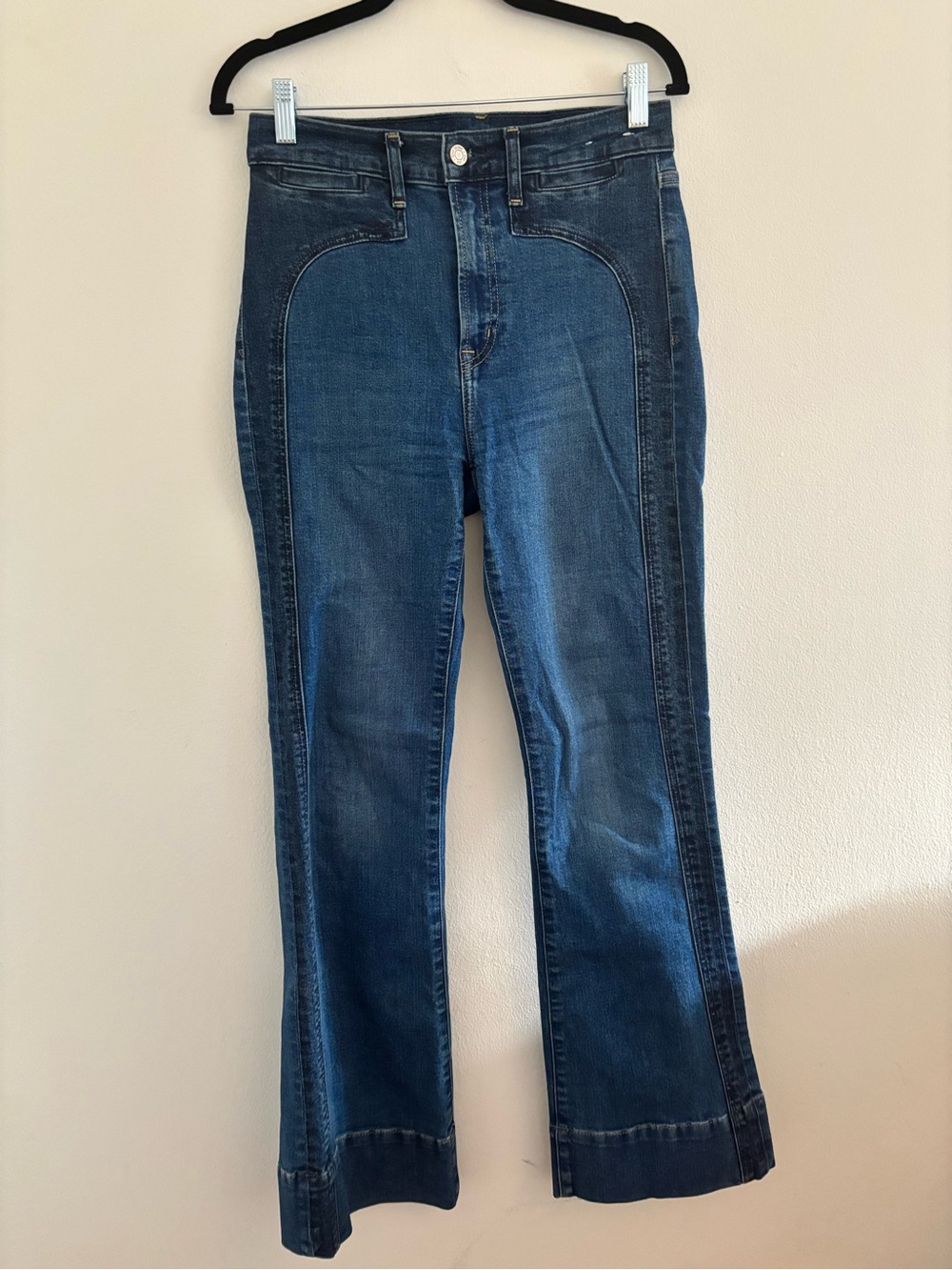 GAP Two-Tone Blue Flare Jeans